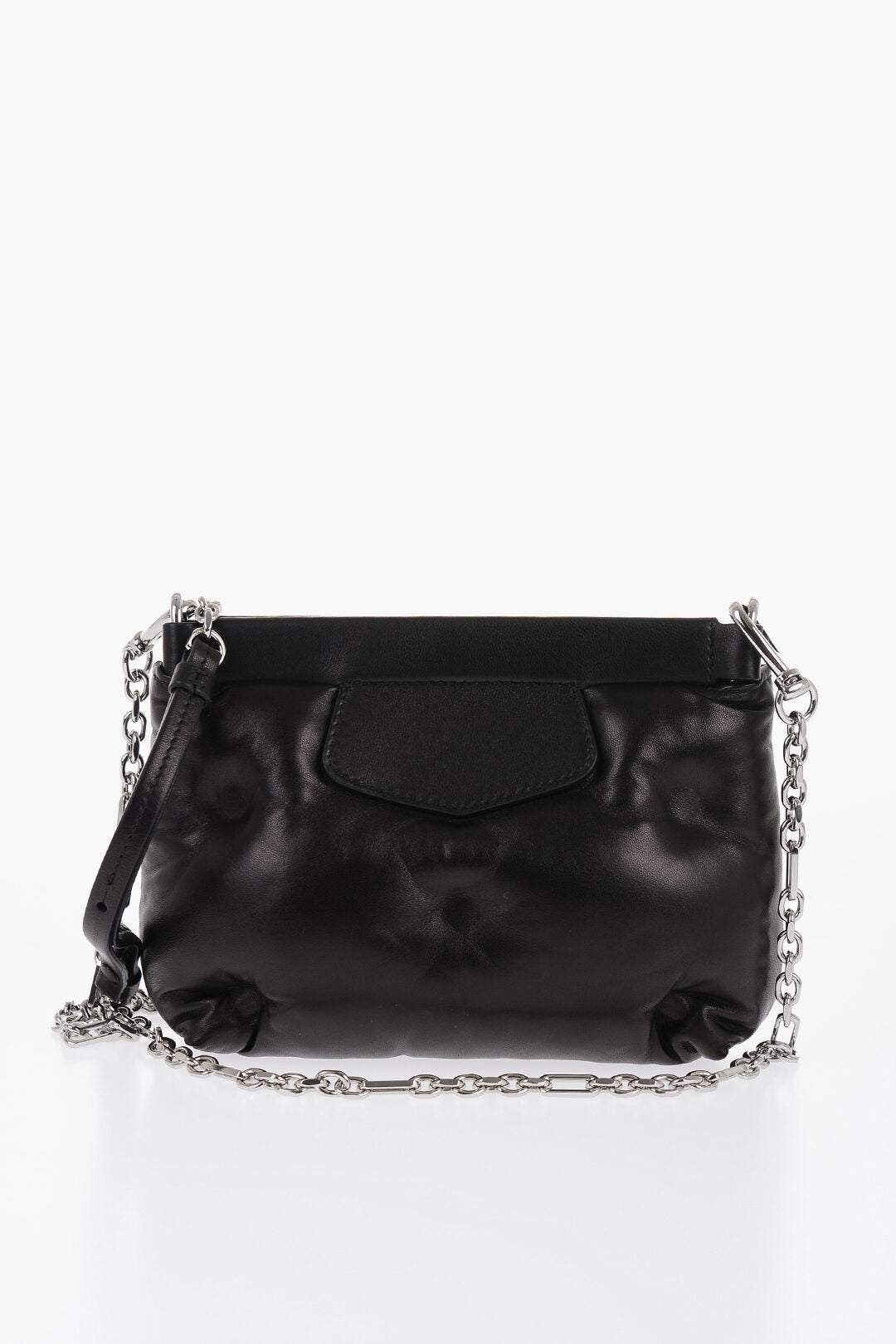 Maison Margiela Quilted Leather Clutch with Logoed Label