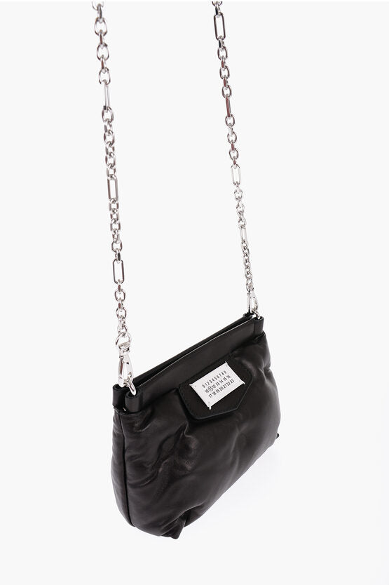 Maison Margiela Quilted Leather Clutch with Logoed Label