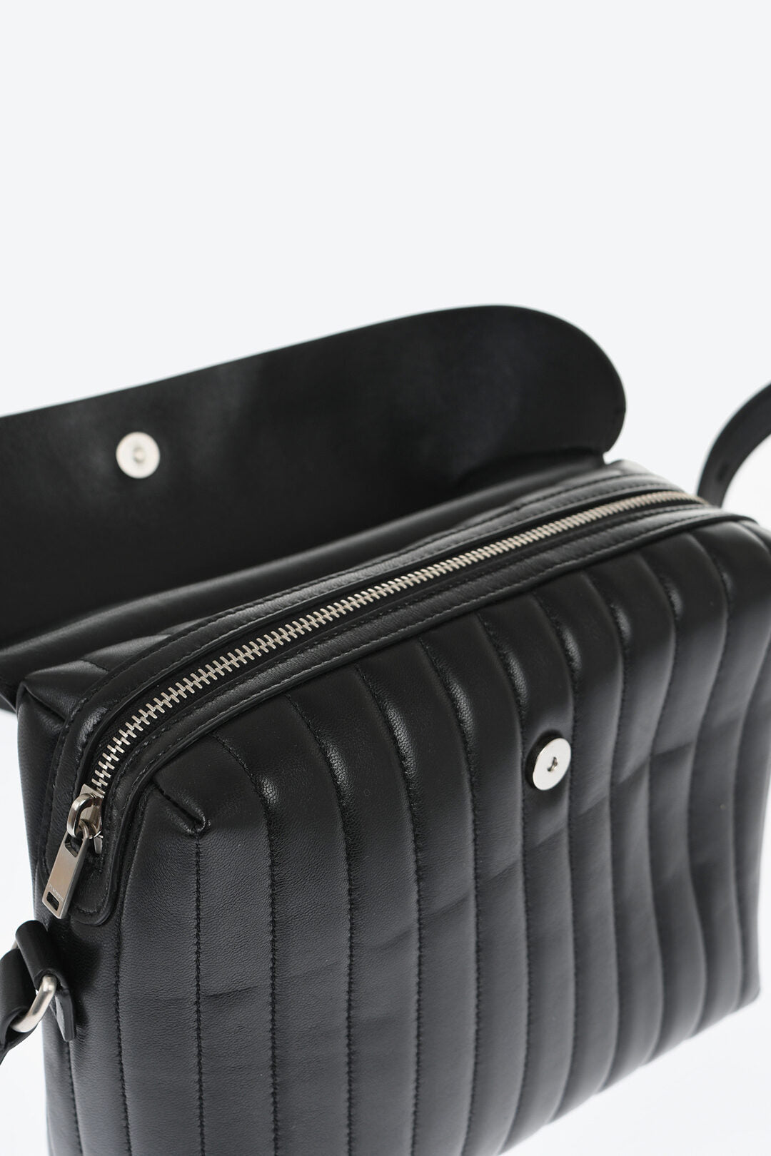 Jil Sander Quilted Leather LID Crossbody Bag