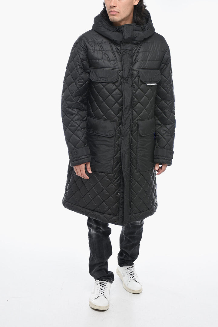 Dsquared2 Quilted Multipocket Parka with Hood