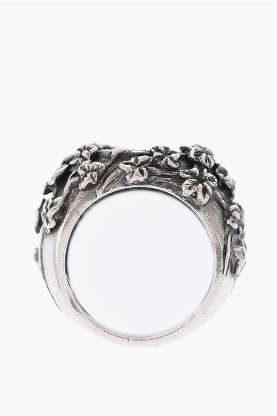 Rings - Quinto Ego Silver PAVE' FLOREALE Ring with Zircons 14 Rings - GC120231100136 - Ask Me Wear