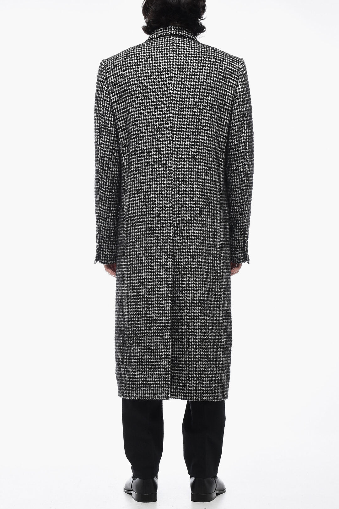 Dolce & Gabbana RE-EDITION Double-Breasted Coat with Houndsthooth Motif