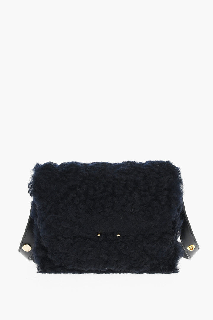 Marni Real Fur Shoulder Bag with Golden Details