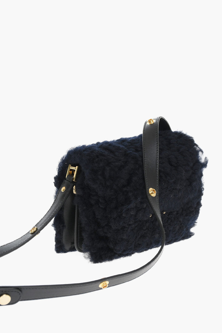 Marni Real Fur Shoulder Bag with Golden Details