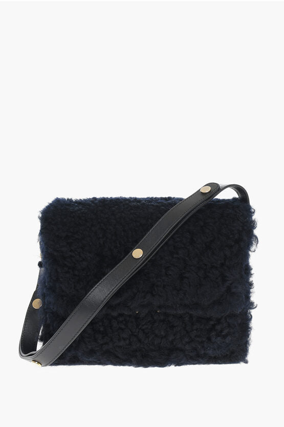 Marni Real Fur Shoulder Bag with Golden Details