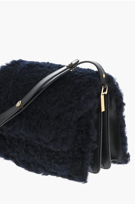 Marni Real Fur Shoulder Bag with Golden Details