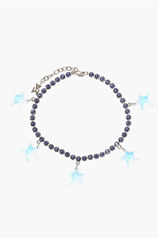 Amina Muaddi Rhinestone Anklet With Star Shaped Charm Jewel