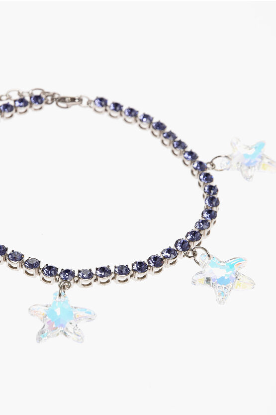 Amina Muaddi Rhinestone Anklet With Star Shaped Charm Jewel