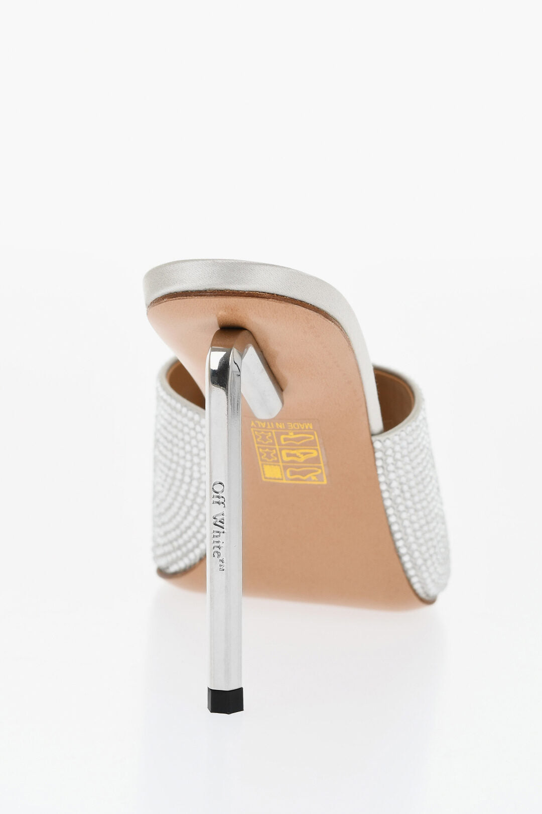 Off-White Rhinestoned ALLEN Open-Toe Mules 10 cm