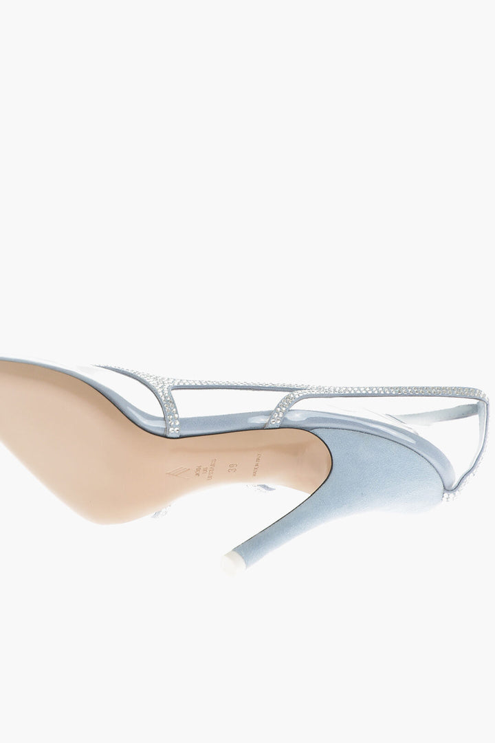 The Attico Rhinestoned VENUS CHROME PVC Pumps 11cm
