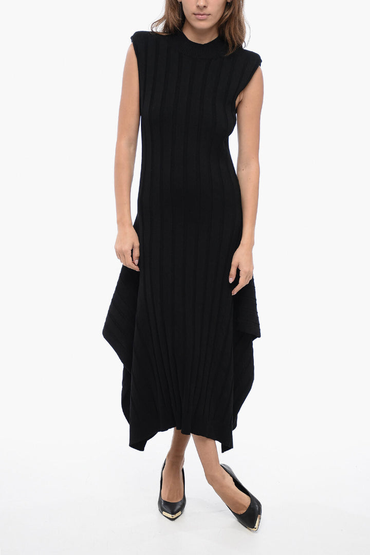 Stella McCartney Ribbed Knit Dress with Full Skirt