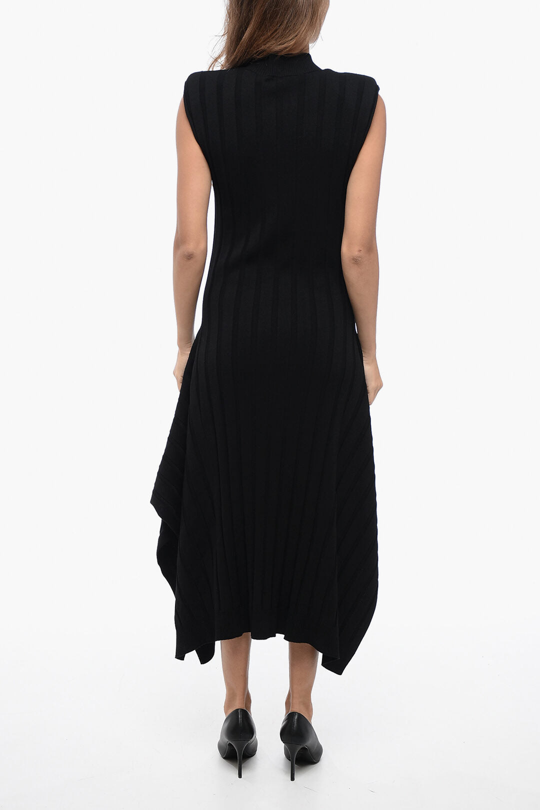 Stella McCartney Ribbed Knit Dress with Full Skirt