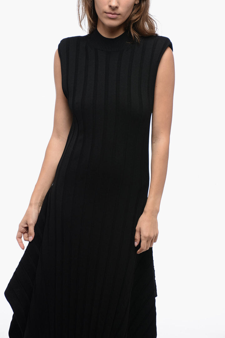 Stella McCartney Ribbed Knit Dress with Full Skirt