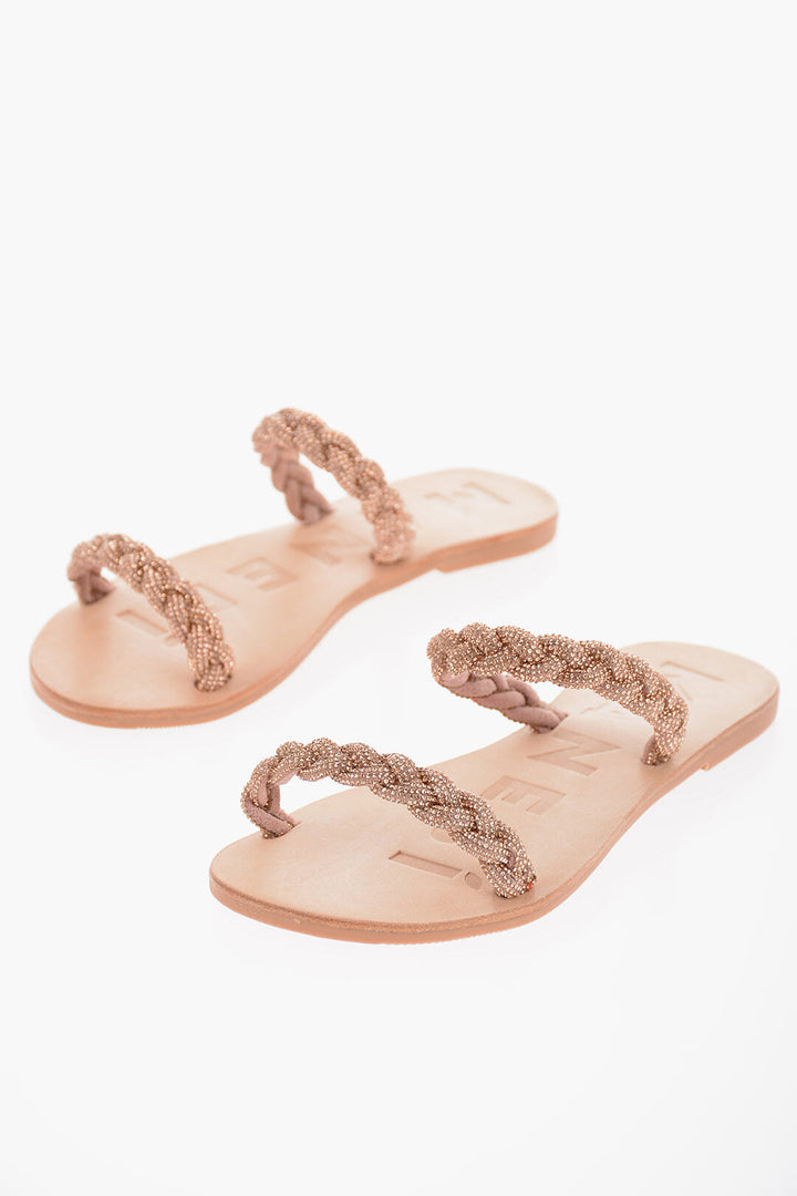 Manebi Rinestoned Braided Bands HOLLYWOOD Sandals