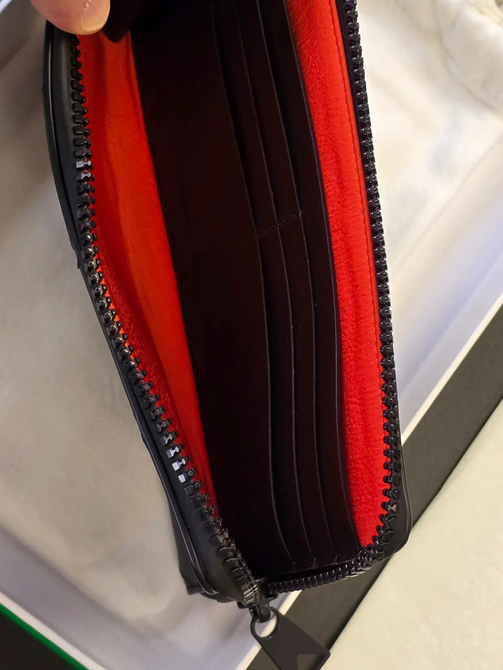 Bottega Veneta Zipper Around Leather Wallet