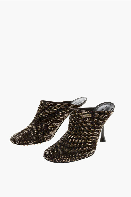 Bottega Veneta Round Toe COURTNEY Mules with Rhinestones All-Over 9cm