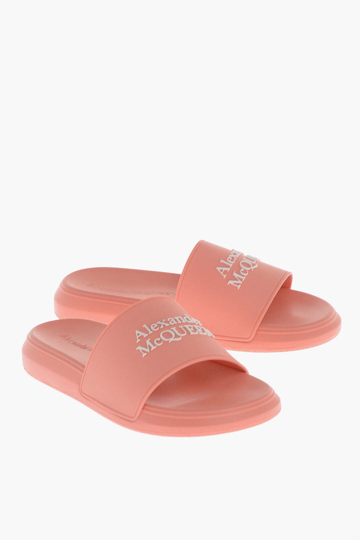 Alexander McQueen Rubber Sliders with Embossed Logo