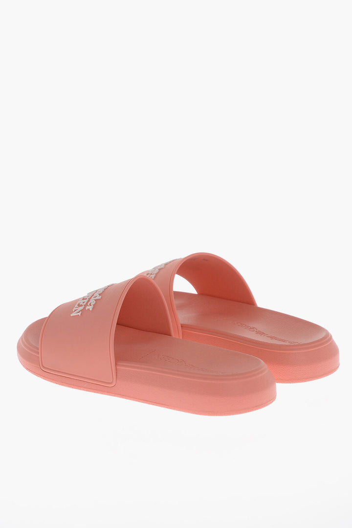 Alexander McQueen Rubber Sliders with Embossed Logo