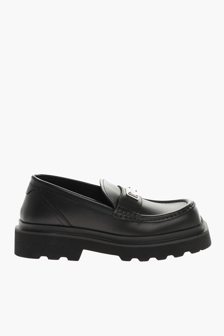 Dolce & Gabbana Rubber Sole CITY TREK Leather Loafers