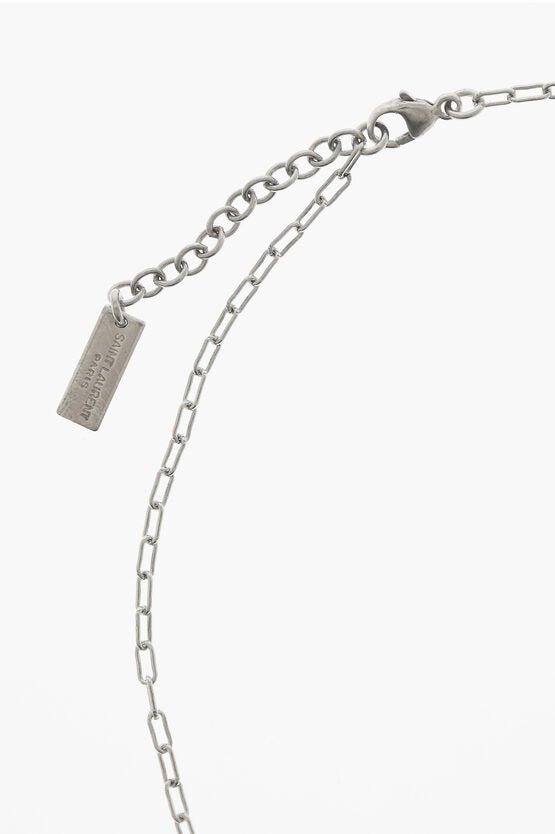 Necklace - Saint Laurent Brass Silver - Effect Necklace - 8128601482 - Ask Me Wear