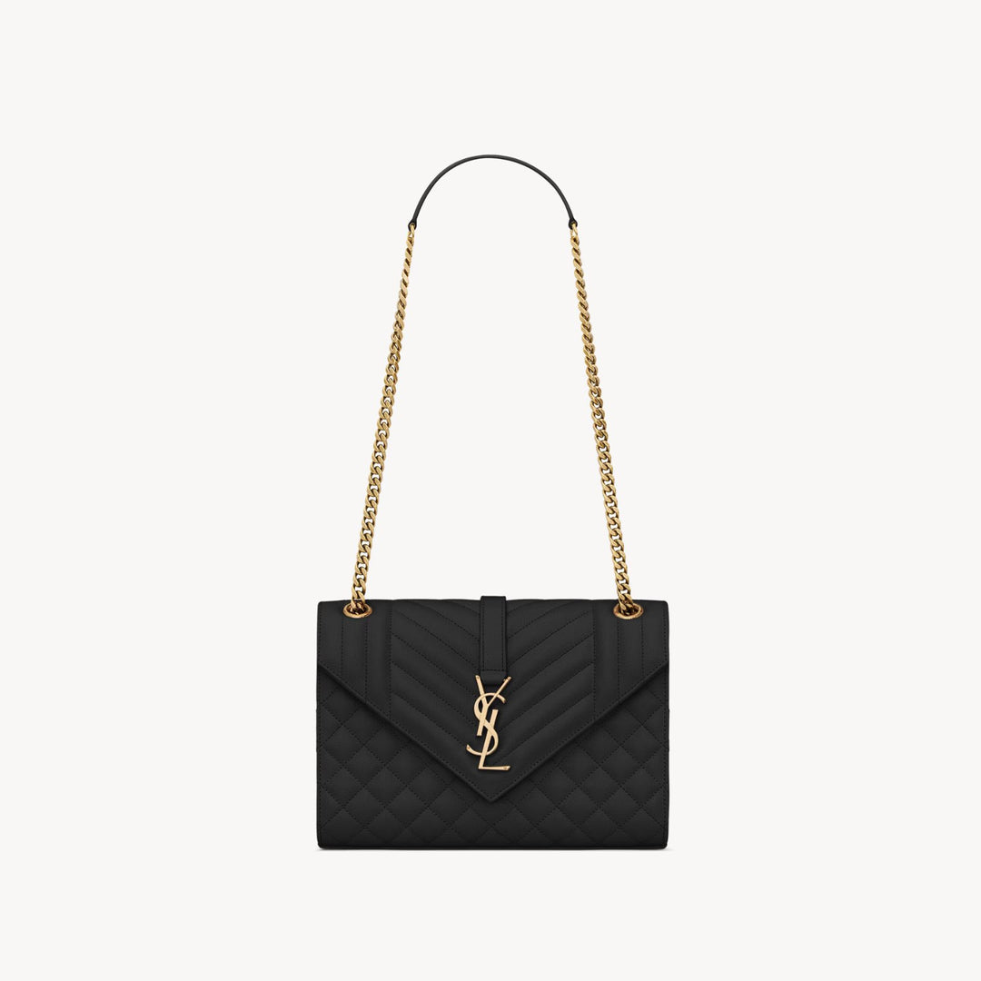 YSL - Handbag - SAINT LAURENT Envelope Medium In Mix Matelassé Leather - 600185BOW911000 - Ask Me Wear