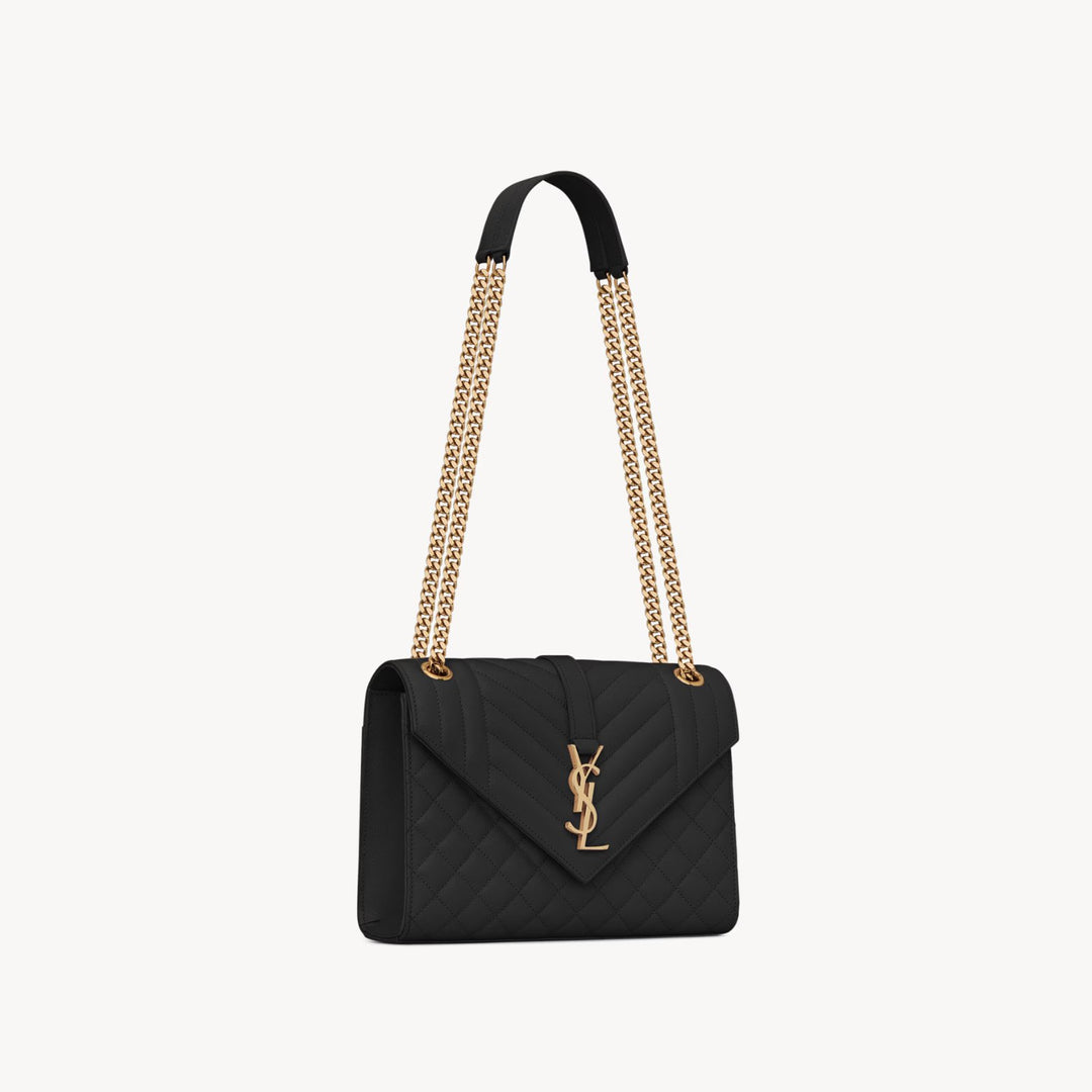 YSL - Handbag - SAINT LAURENT Envelope Medium In Mix Matelassé Leather - 600185BOW911000 - Ask Me Wear