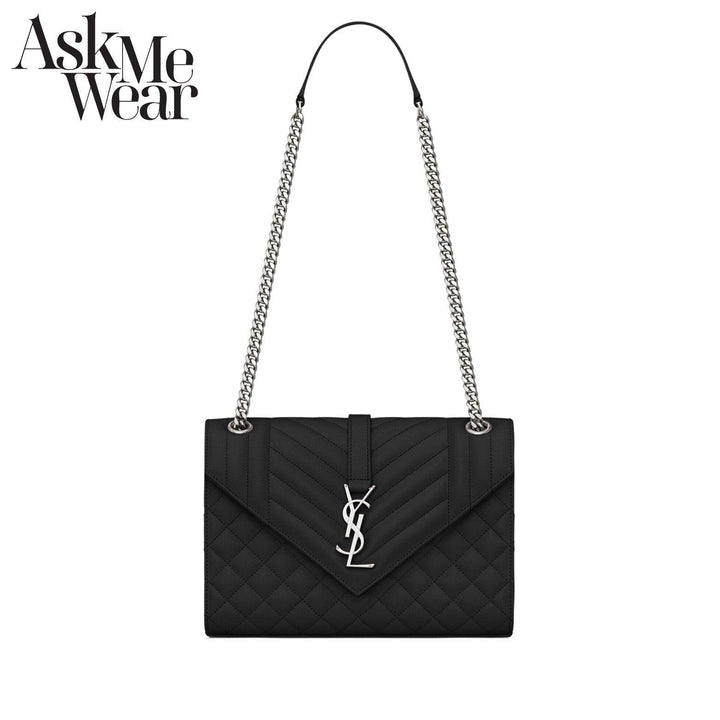 Handbag - SAINT LAURENT Envelope Medium In Mix Matelassé Leather - 600185BOW921000 - Ask Me Wear