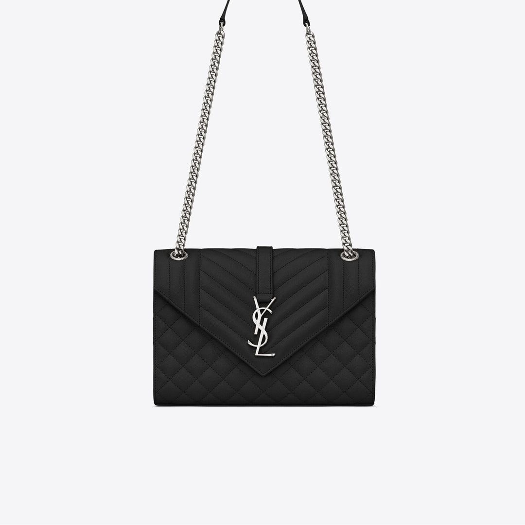 Handbag - SAINT LAURENT Envelope Medium In Mix Matelassé Leather - 600185BOW921000 - Ask Me Wear