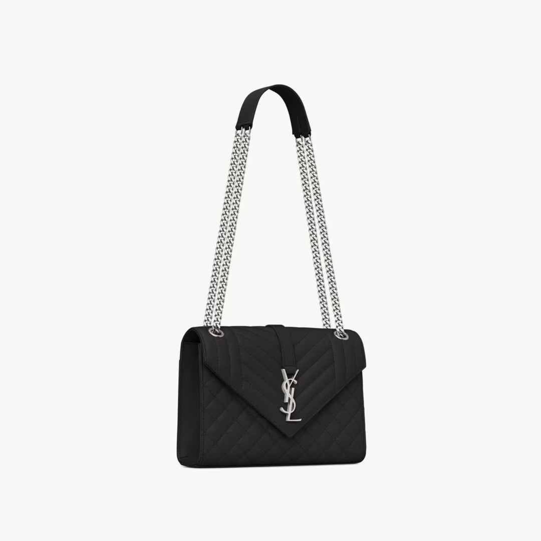 YSL - Handbag - SAINT LAURENT Envelope Medium In Mix Matelassé Leather - 600185BOW921000 - Ask Me Wear