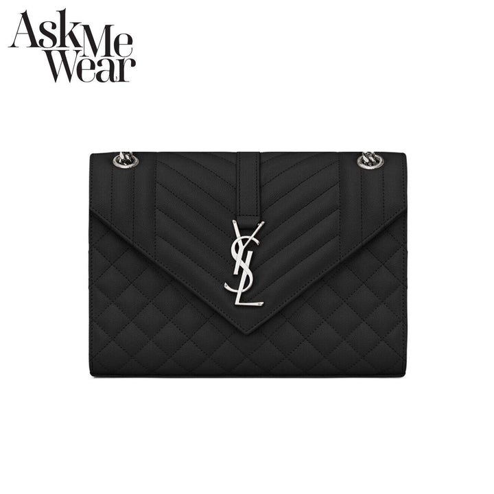 Handbag - SAINT LAURENT Envelope Medium In Mix Matelassé Leather - 600185BOW921000 - Ask Me Wear