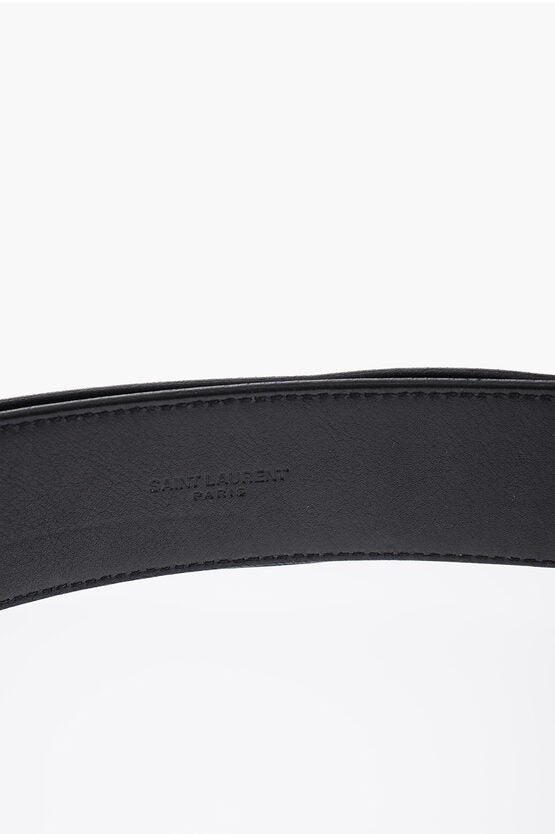 Accessories - Belts - Saint Laurent Leather Belt with Logoed Buckle - GC120240600349 - Ask Me Wear