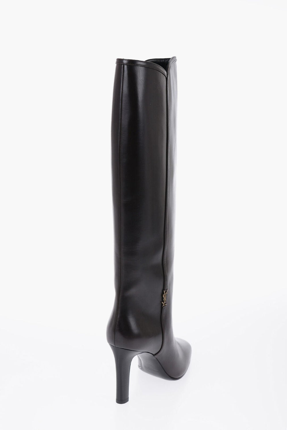 Shoes - Saint Laurent Leather Knee - High Boots Heel 8 cm - 8094503435 - Ask Me Wear