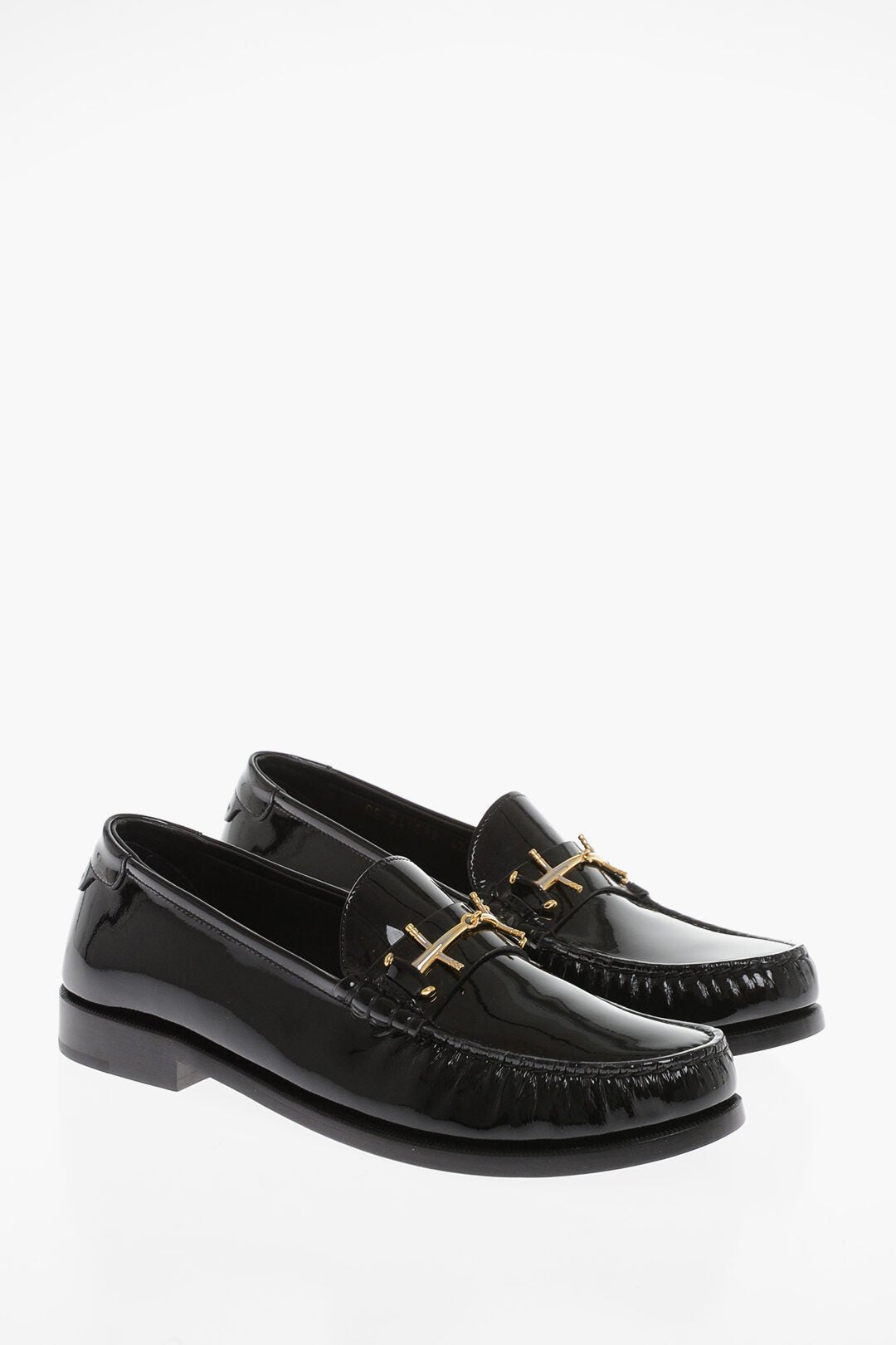 Shoes - Saint Laurent Patent Leather Penny Loafer with Clamps - 8129019388 - Ask Me Wear