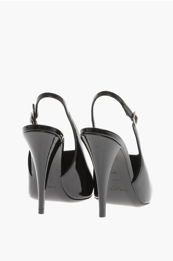 Shoes - Saint Laurent Patent Leather Slingbacks with Cone Heel 12cm - 8130789146 - Ask Me Wear