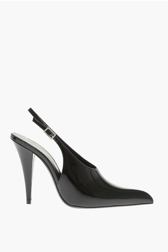 Shoes - Saint Laurent Patent Leather Slingbacks with Cone Heel 12cm - 8130789146 - Ask Me Wear