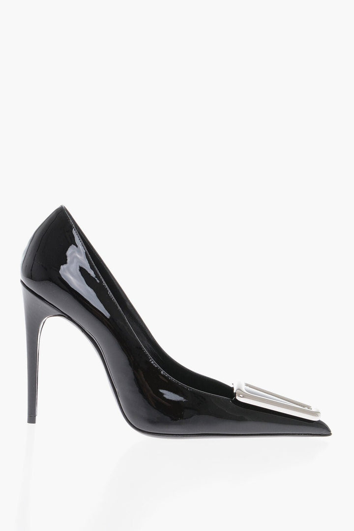 Shoes - Saint Laurent Pointed Patent Leather Pumps Heel 11 cm - 8130792970 - Ask Me Wear