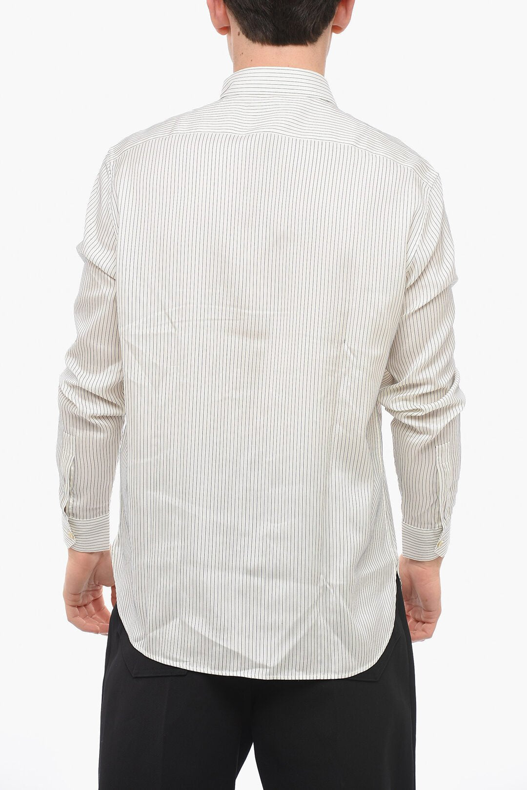 Clothing - Shirts - Saint Laurent Silk Pinstriped Shirt with Relaxed Fit - 901724761105 - Ask Me Wear