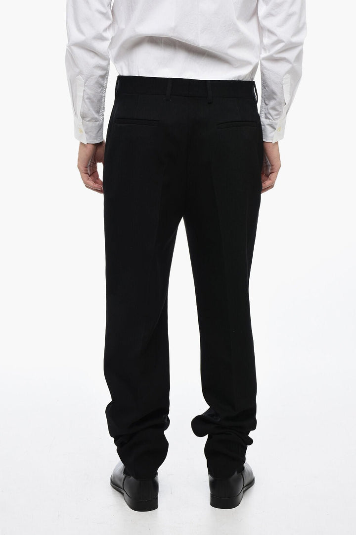 Clothing - Pants - Saint Laurent Straight Fit Tailoring Pants with High Waist - 8130956573 - Ask Me Wear