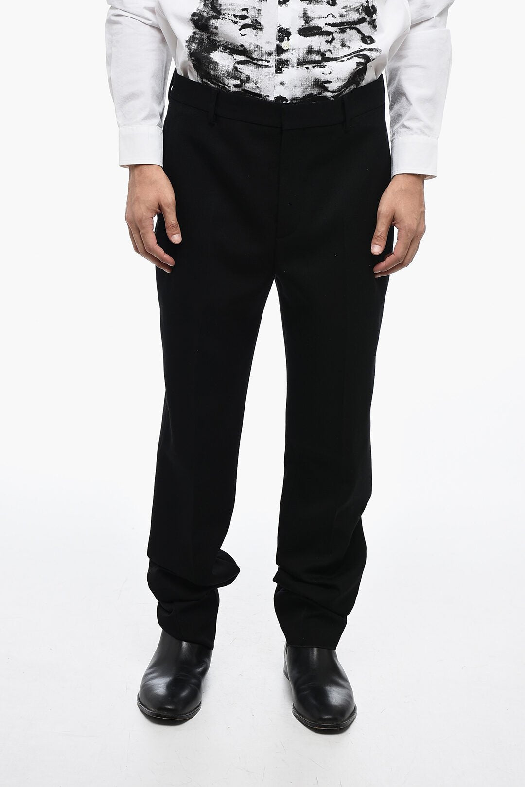 Clothing - Pants - Saint Laurent Straight Fit Tailoring Pants with High Waist - 8130956573 - Ask Me Wear