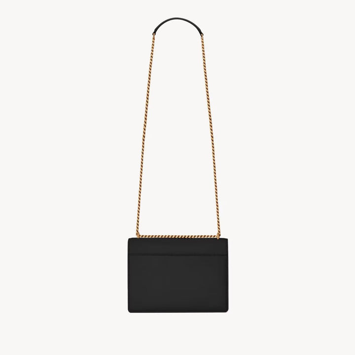 Handbag - SAINT LAURENT Sunset medium chain bag in smooth leather - Gold - 442906D420W1000 - Ask Me Wear