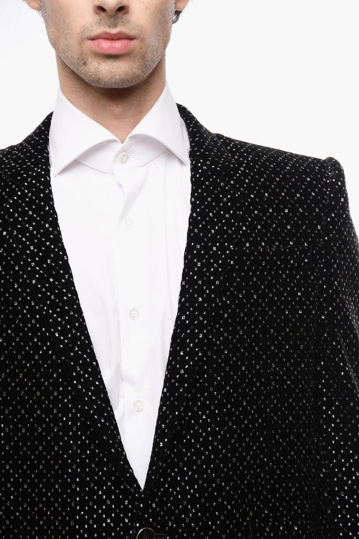 Saint Laurent - Other - Saint Laurent Velour Tuxed Blazer with Beaded Embroideries - 8094592829 - Ask Me Wear