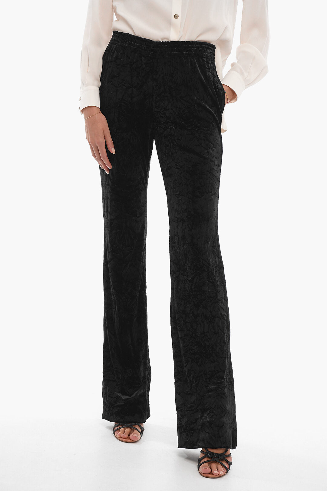 Clothing - Pants - Saint Laurent Velvet Loose Fit Pants - 8109243346 - Ask Me Wear