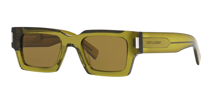 Saint LaurentSunglasses - Saint Laurent CLASSIC SL 572S 005 Rectangle Plastic Green Sunglasses with Brown Lens - SL_572S_005_50mm - Ask Me Wear