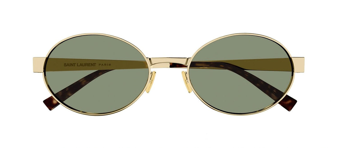 Saint LaurentSunglasses - Saint Laurent NEW WAVE SL 692 003 Oval Metal Gold Sunglasses with Green Lens - SL_692_003_55mm - Ask Me Wear