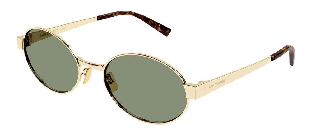 Saint LaurentSunglasses - Saint Laurent NEW WAVE SL 692 003 Oval Metal Gold Sunglasses with Green Lens - SL_692_003_55mm - Ask Me Wear