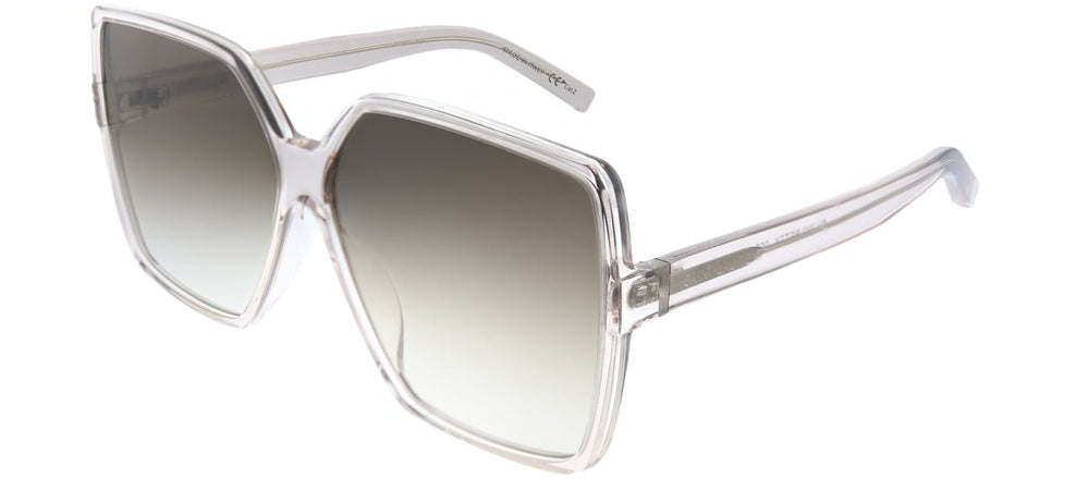 Saint LaurentSunglasses - Saint Laurent SL 232Betty 005 Square Acetate Clear Sunglasses with Brown Gradient Lens - SL_232Betty_005 - Ask Me Wear