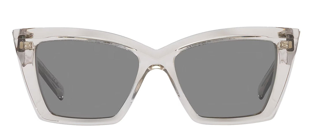 Saint LaurentSunglasses - Saint Laurent SL 657 003 Cat - Eye Plastic Beige Sunglasses with Silver Mirror Lens - SL_657_003_54mm - Ask Me Wear