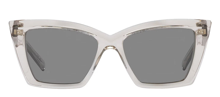 Saint LaurentSunglasses - Saint Laurent SL 657 003 Cat - Eye Plastic Beige Sunglasses with Silver Mirror Lens - SL_657_003_54mm - Ask Me Wear