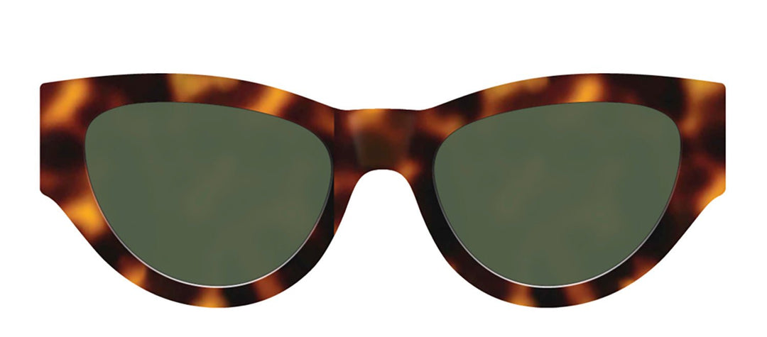 Saint LaurentSunglasses - Saint Laurent SL M94 003 Cat - Eye Acetate Havana Sunglasses with Green Lens - SL_M94_003 - Ask Me Wear