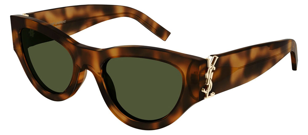 Saint LaurentSunglasses - Saint Laurent SL M94 003 Cat - Eye Acetate Havana Sunglasses with Green Lens - SL_M94_003 - Ask Me Wear